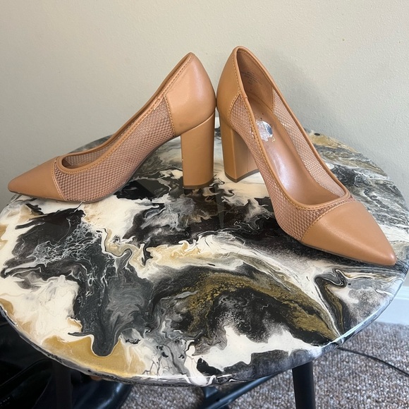 Marc Fisher Gildie Mesh Fishnet Heels 7 - Picture 8 of 9